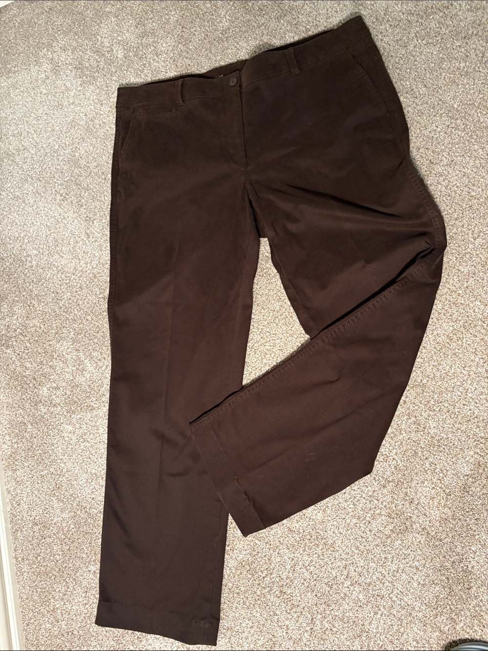 Talbots Dark Brown Women's Straight-Leg Trousers